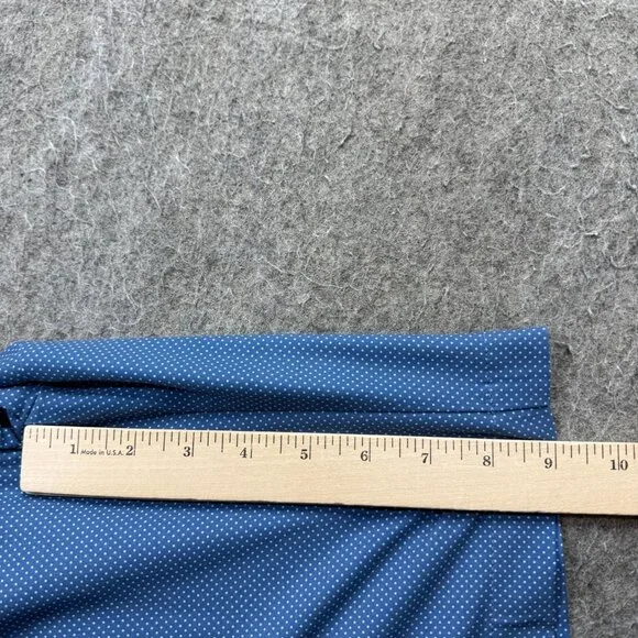 Peter Millar Golf Shorts Men 34 Blue Polka Dot Performance 9" Stretch - Picture 14 of 16